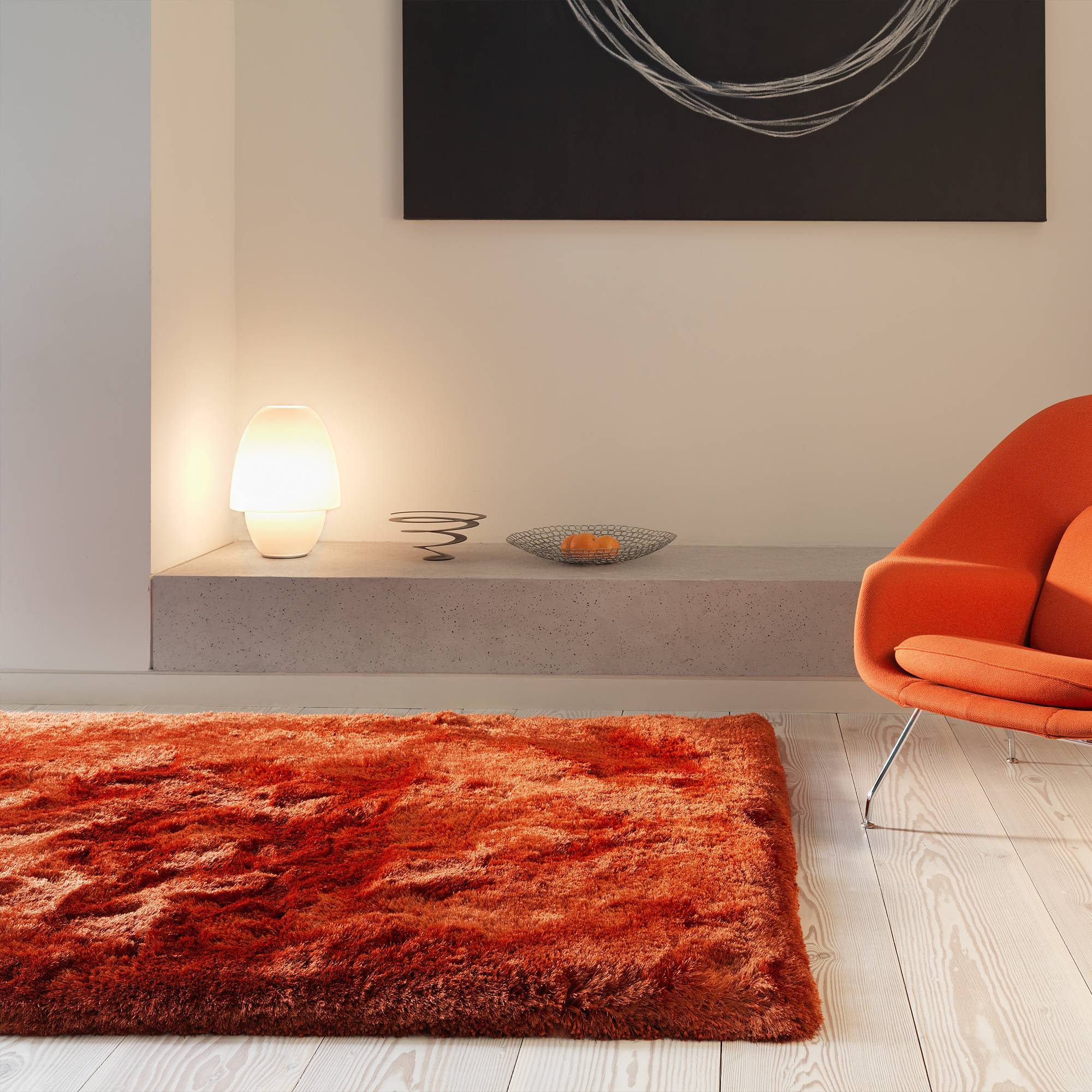 Vloerkleed Plush Rust