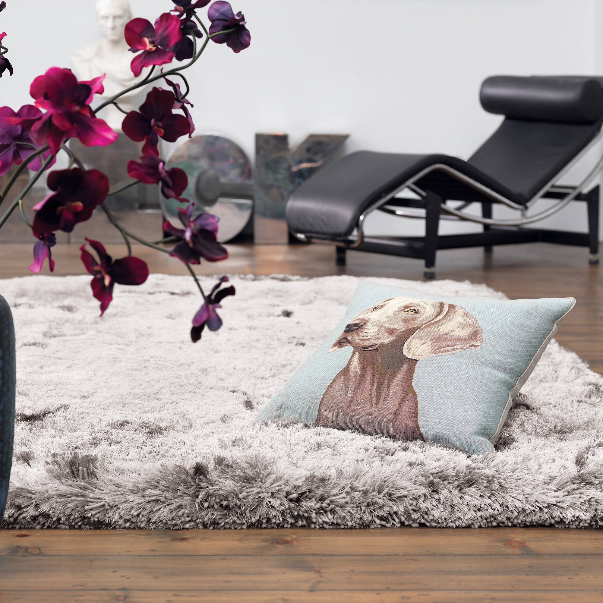 Vloerkleed Plush Silver
