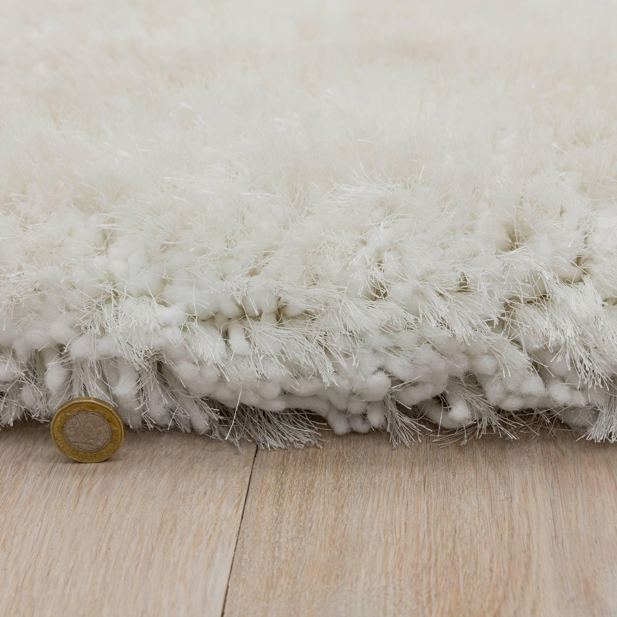 Vloerkleed Plush Circle White (Circle)