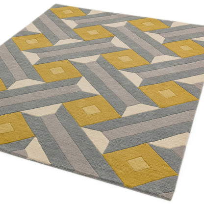 Vloerkleed Reef Runner RF01 Motif Ochre Grey