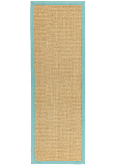 Vloerkleed Sisal Linen/Aqua