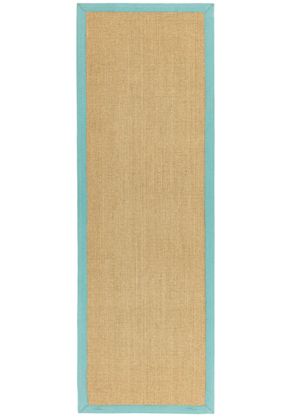 Vloerkleed Sisal Linen/Aqua