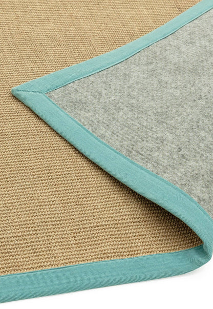 Vloerkleed Sisal Linen/Aqua