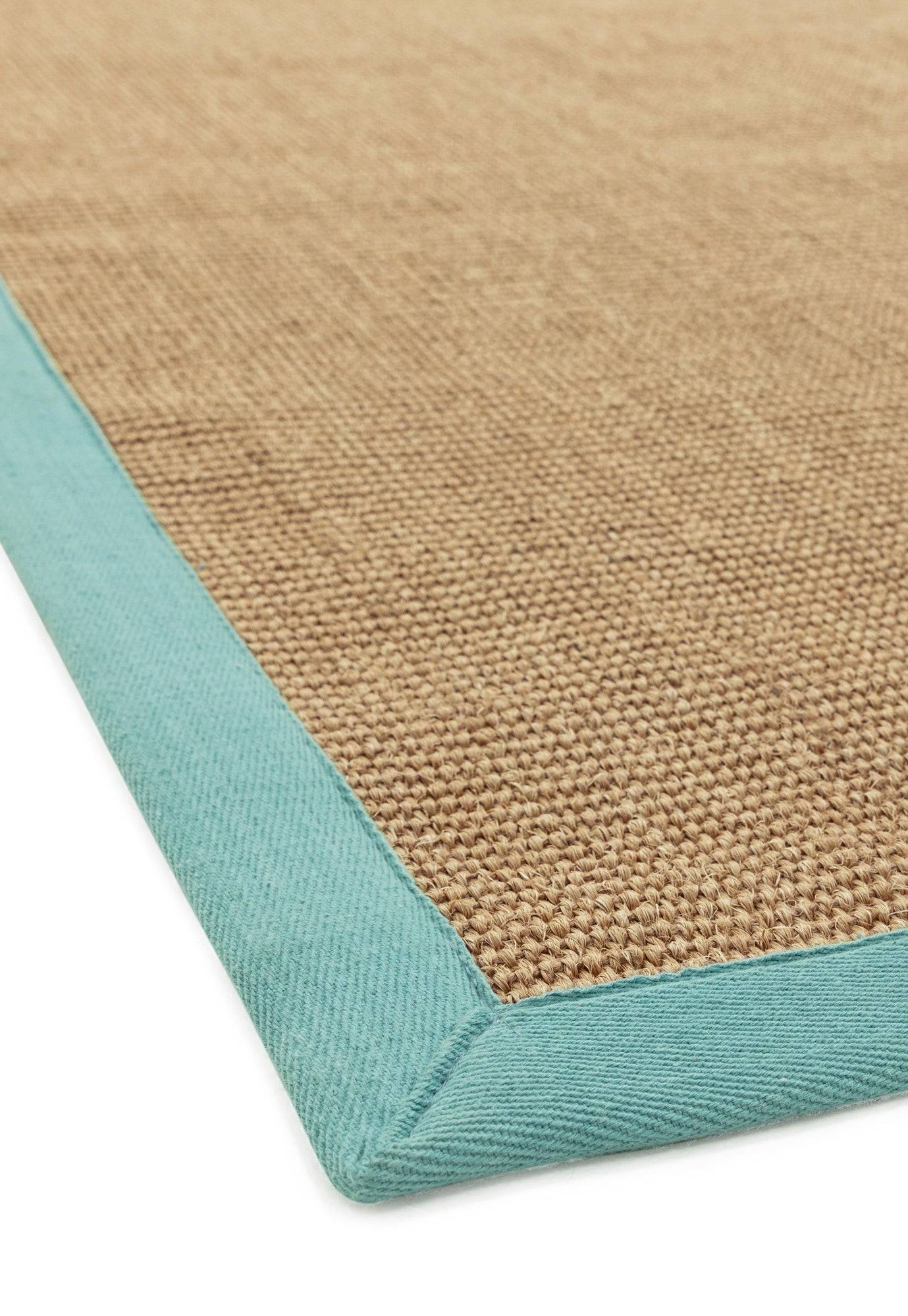 Vloerkleed Sisal Linen/Aqua