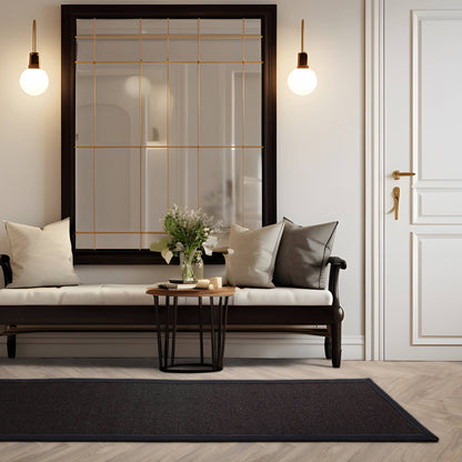 Vloerkleed Sisal Black/Black