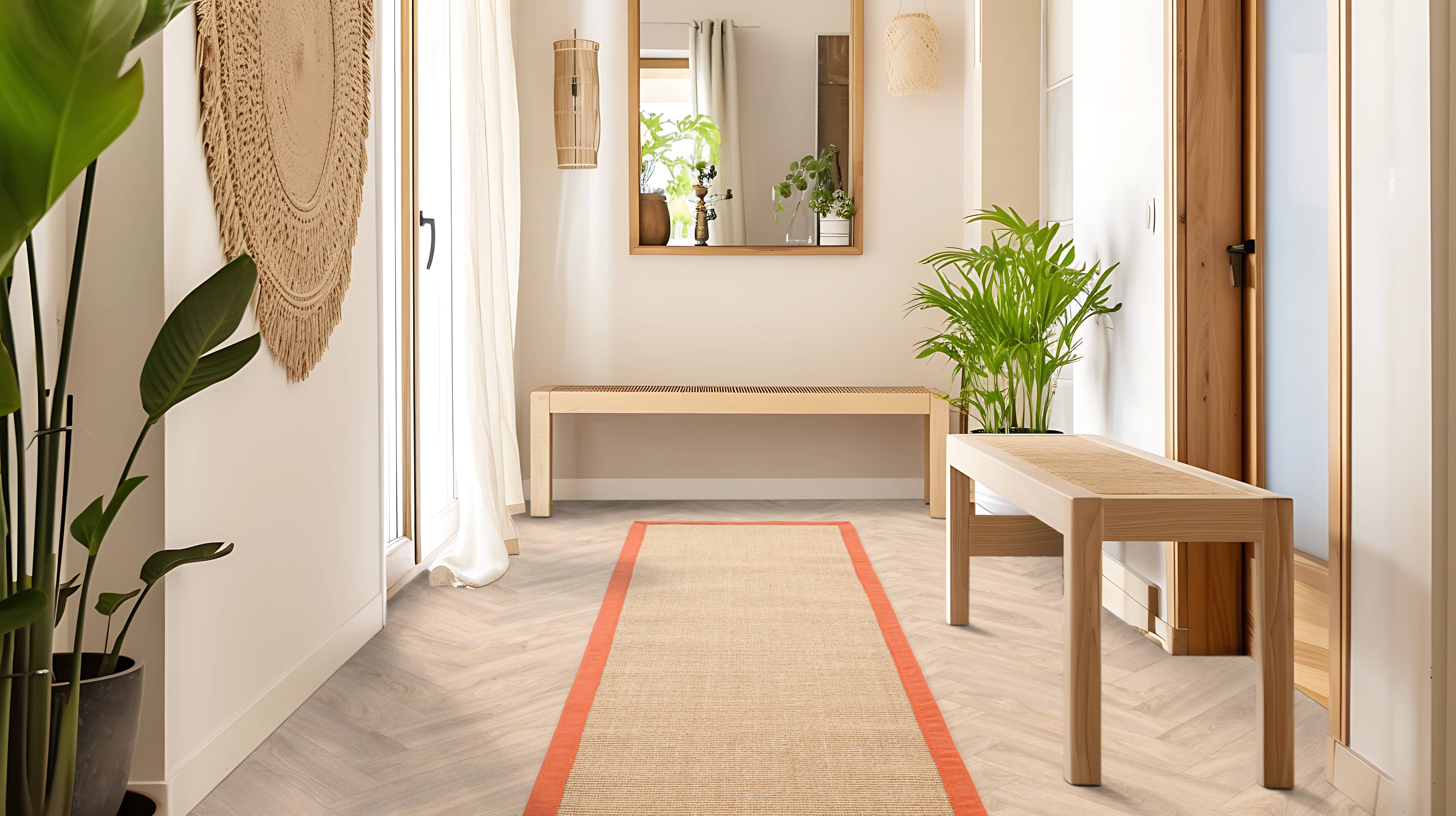 Vloerkleed Sisal Linen/Orange