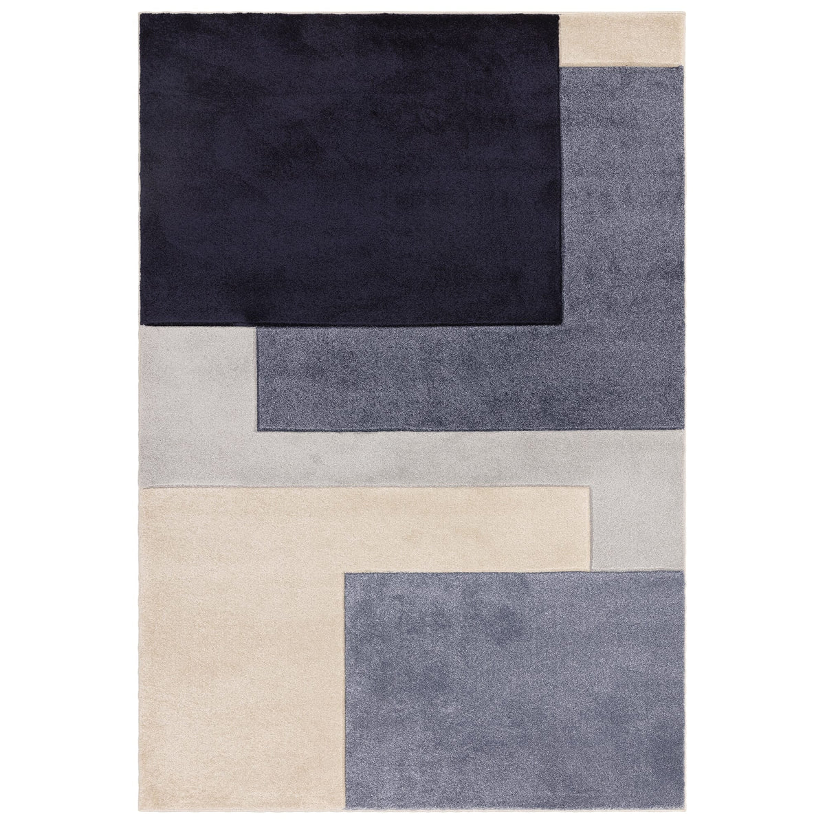 Vloerkleed Rugestiq Sketch blokken blauw SK13 – foto 1