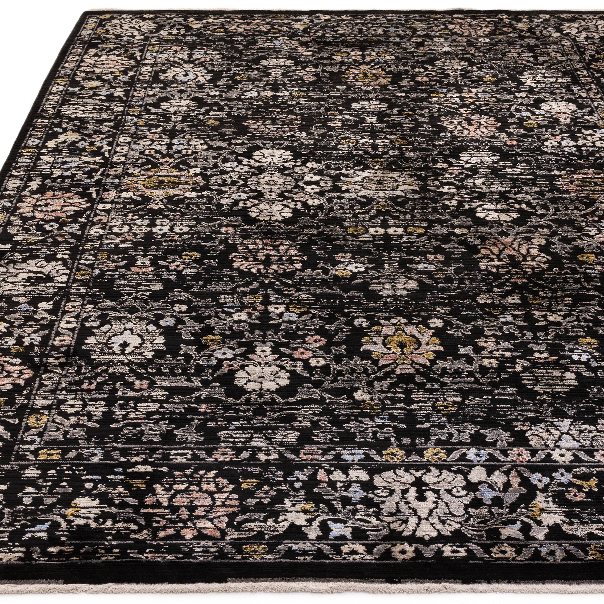 Vloerkleed Sovereign Black Vintage Floral
