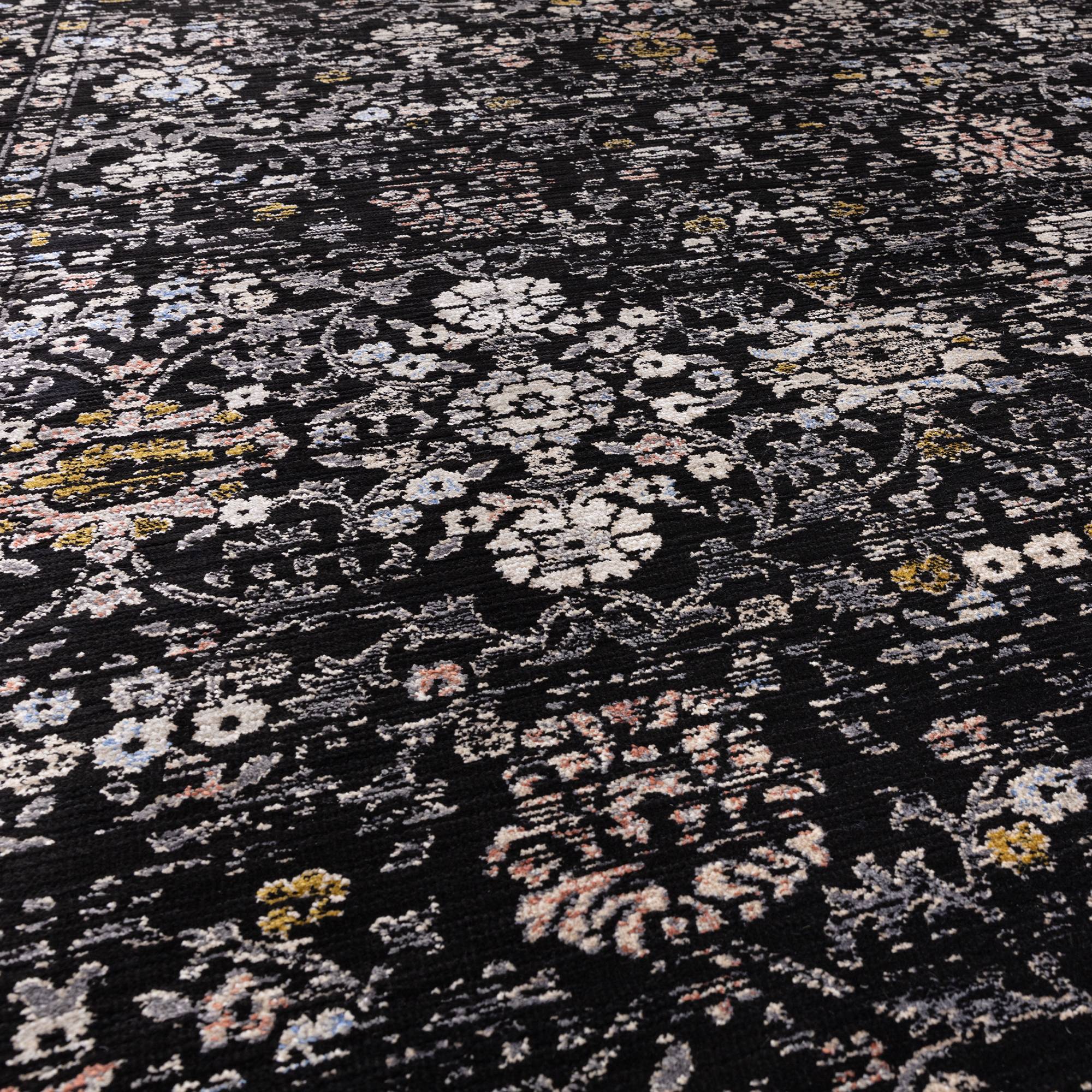 Vloerkleed Sovereign Black Vintage Floral