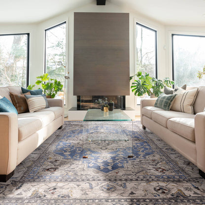 Vloerkleed Sovereign Blue Medallion