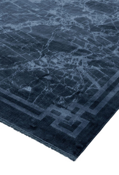 Laagpolig vloerkleed Easy Living Zehraya Ink Blue Border