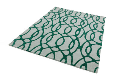 Laagpolig vloerkleed Easy Living Matrix Wire Green