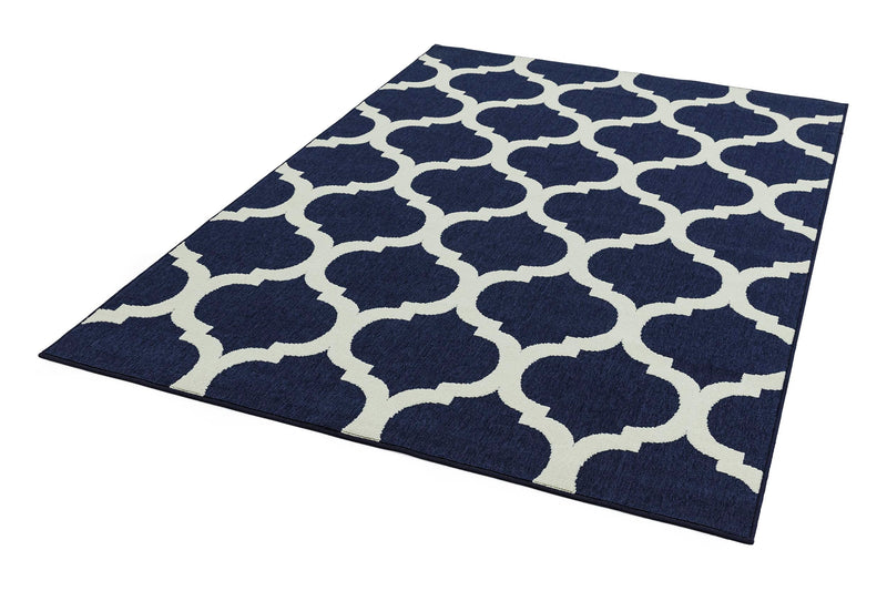 Vloerkleed Easy Living Antibes Blue Trellis