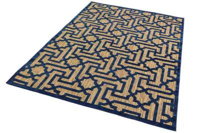 Laagpolig vloerkleed Easy Living Plaza 03 Navy