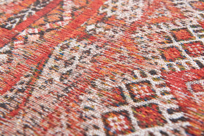 Laagpolig vloerkleed Louis de Poortere 9115 Antiquarian Kelim Fez Red