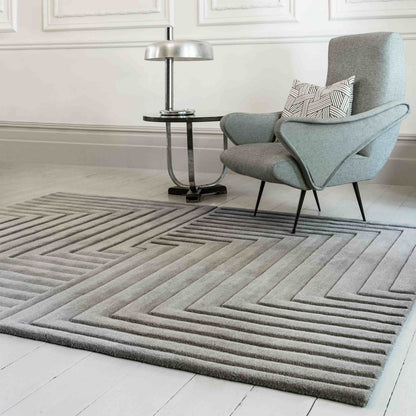 Laagpolig vloerkleed Easy Living Form Rug Silver