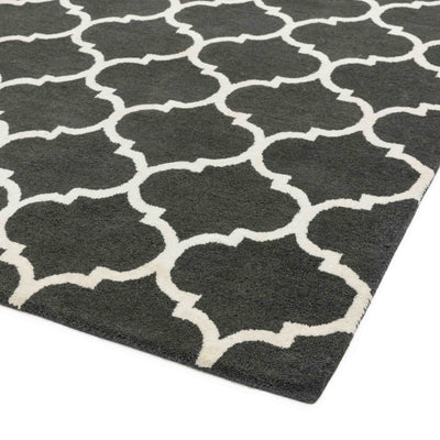 Laagpolig vloerkleed Easy Living Albany Ogee Charcoal
