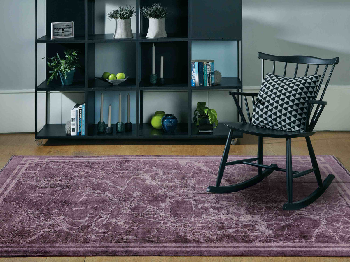 Laagpolig vloerkleed Easy Living Zehraya Purple Border
