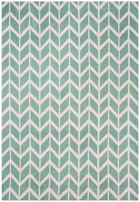 Laagpolig vloerkleed Easy Living Arlo AR05 Chevron Blue