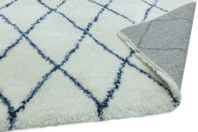 Hoogpolig vloerkleed Easy Living Alto Rug al03 Cream Blue