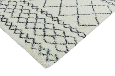 Hoogpolig vloerkleed Rugestiq Alto Rug al02 Cream Grey