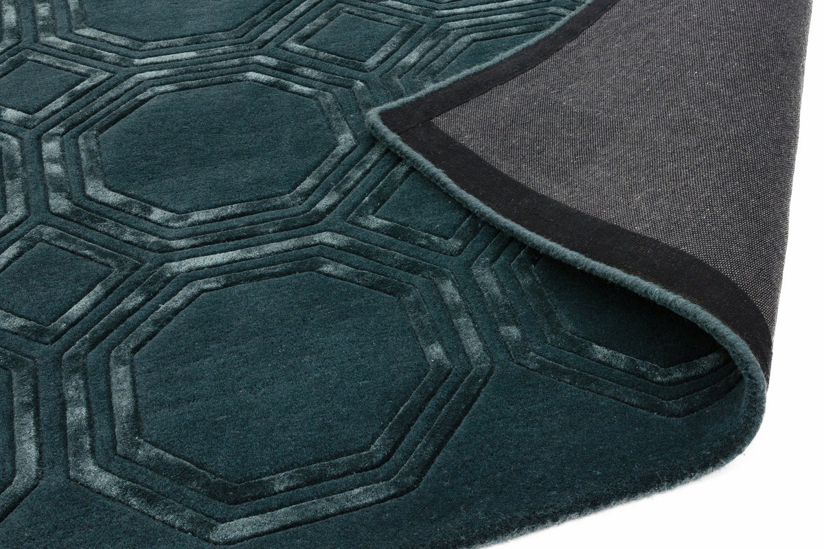 Laagpolig vloerkleed Easy Living Nexus Rug Octagon Petrol
