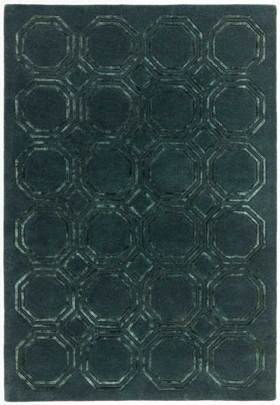 Laagpolig vloerkleed Easy Living Nexus Rug Octagon Petrol