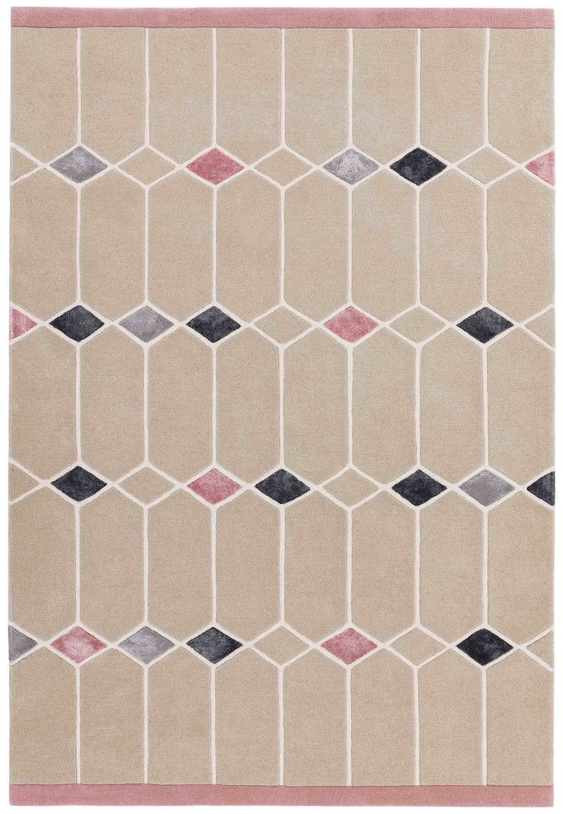 Laagpolig vloerkleed Easy Living Matrix Jewel Pink