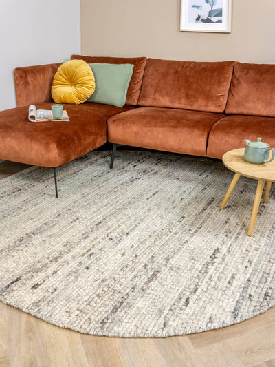 Rond vloerkleed MOMO Rugs Sten Brown rond