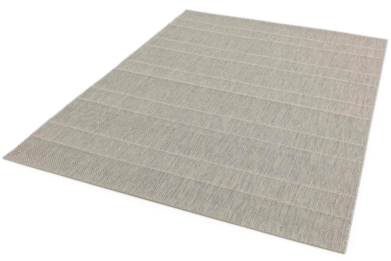 Laagpolig vloerkleed Easy Living Patio Beige Stripe