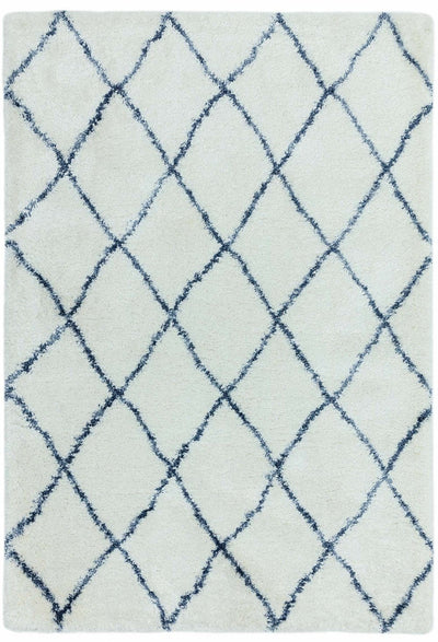 Hoogpolig vloerkleed Easy Living Alto Rug al03 Cream Blue