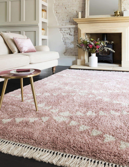 Berber vloerkleed Easy Living Rocco Pink Diamond