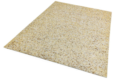 Laagpolig vloerkleed Easy Living Elona Mosaic Cowhide Gold