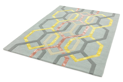 Laagpolig vloerkleed Easy Living Matrix Hexagon Silver