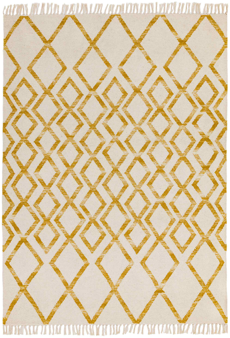 Laagpolig vloerkleed Easy Living Hackney Diamond Yellow