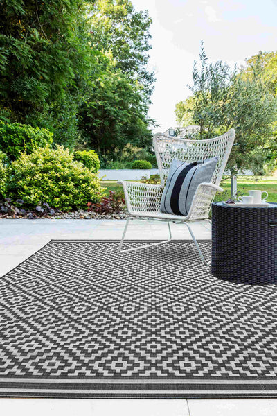 Laagpolig vloerkleed Easy Living Patio Diamond Mono