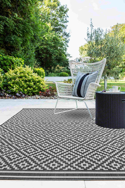 Laagpolig vloerkleed Easy Living Patio Diamond Mono