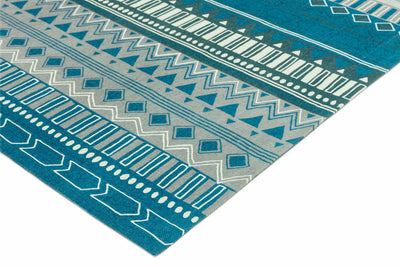 Laagpolig vloerkleed Easy Living Onix 16 Tribal Mix Teal