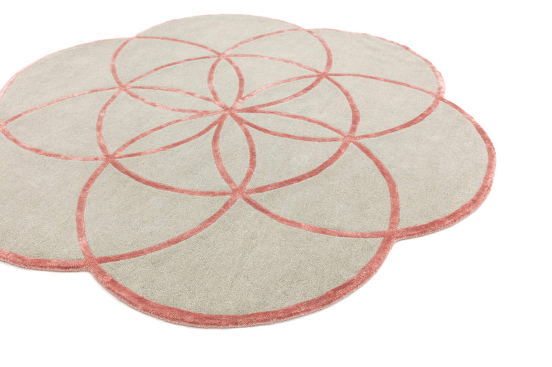 Rond vloerkleed Easy Living Lotus Rug Pink