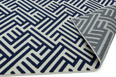 Vloerkleed Easy Living Antibes Blue White Linear