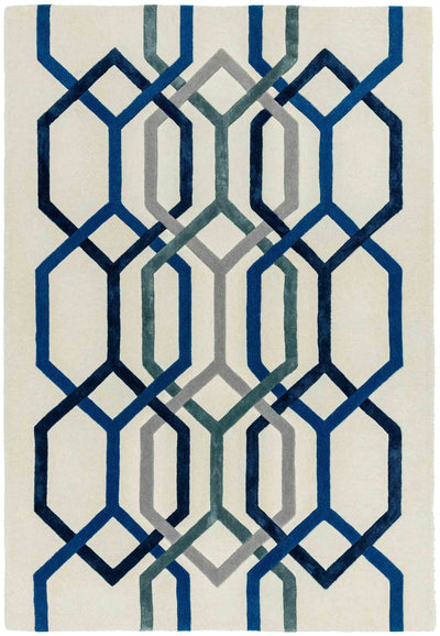 Laagpolig vloerkleed Easy Living Matrix Hexagon White