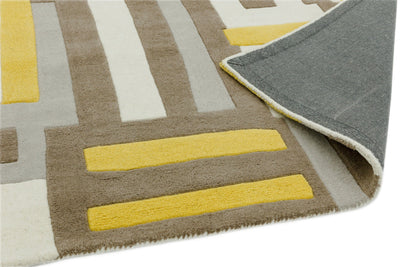 Laagpolig vloerkleed Easy Living Matrix Code Yellow