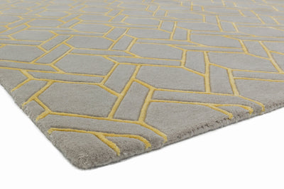 Laagpolig vloerkleed Easy Living Nexus Rug Fine Lines Silver Yellow