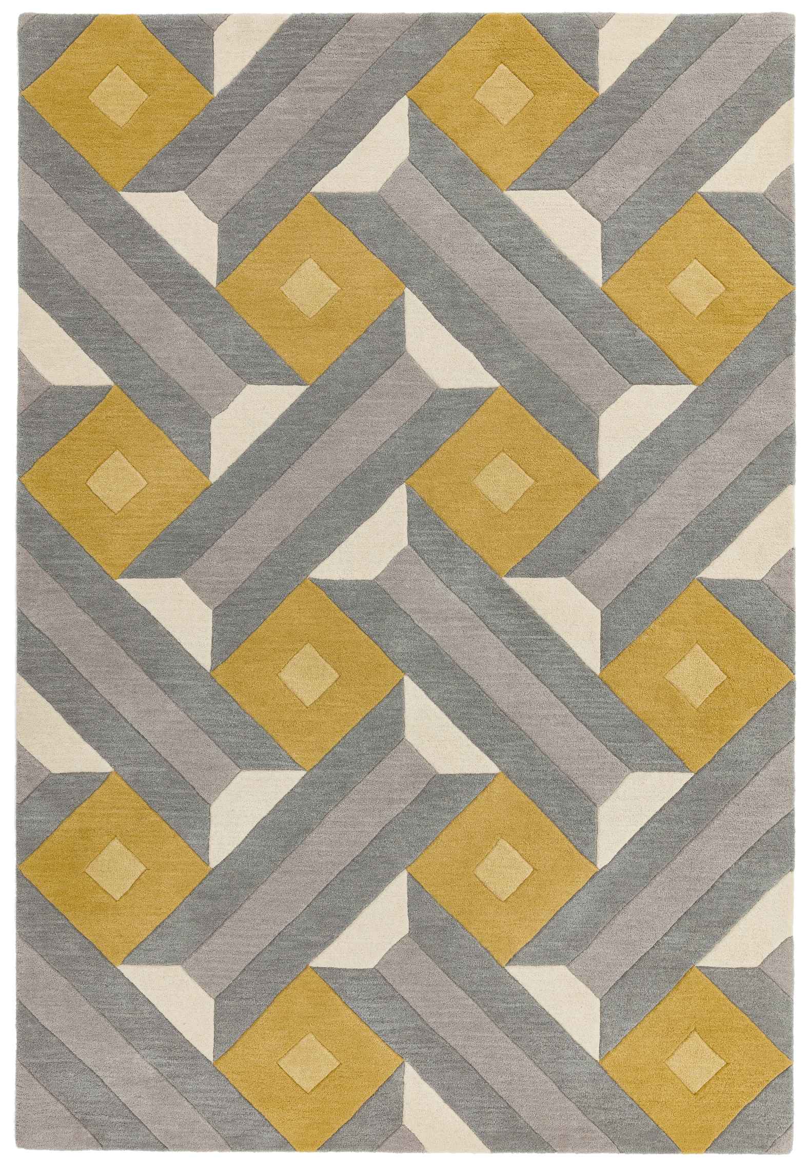 Laagpolig vloerkleed Easy Living Reef Motif Ochre Grey