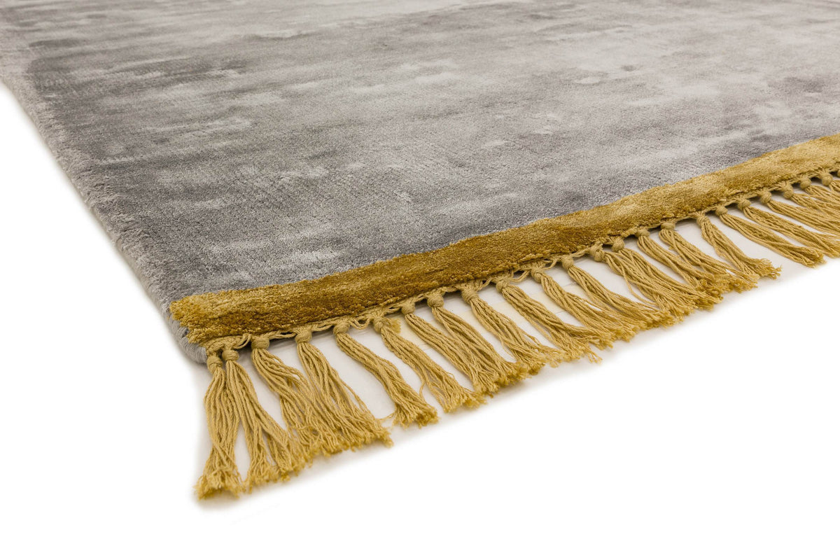 Laagpolig vloerkleed Easy Living Elgin Rug Silver Mustard Border