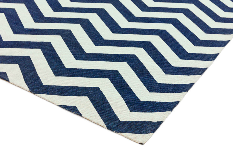 Laagpolig vloerkleed Easy Living Onix Rug 12 Zig Zag Blue