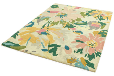 Laagpolig vloerkleed Easy Living Reef Floral Pink Multi