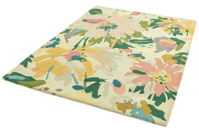 Laagpolig vloerkleed Easy Living Reef Floral Pink Multi