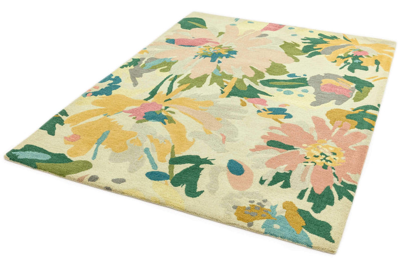 Laagpolig vloerkleed Easy Living Reef Floral Pink Multi