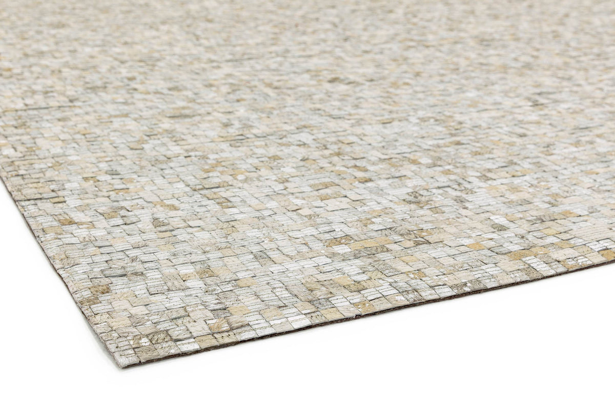 Laagpolig vloerkleed Easy Living Elona Mosaic Cowhide Silver